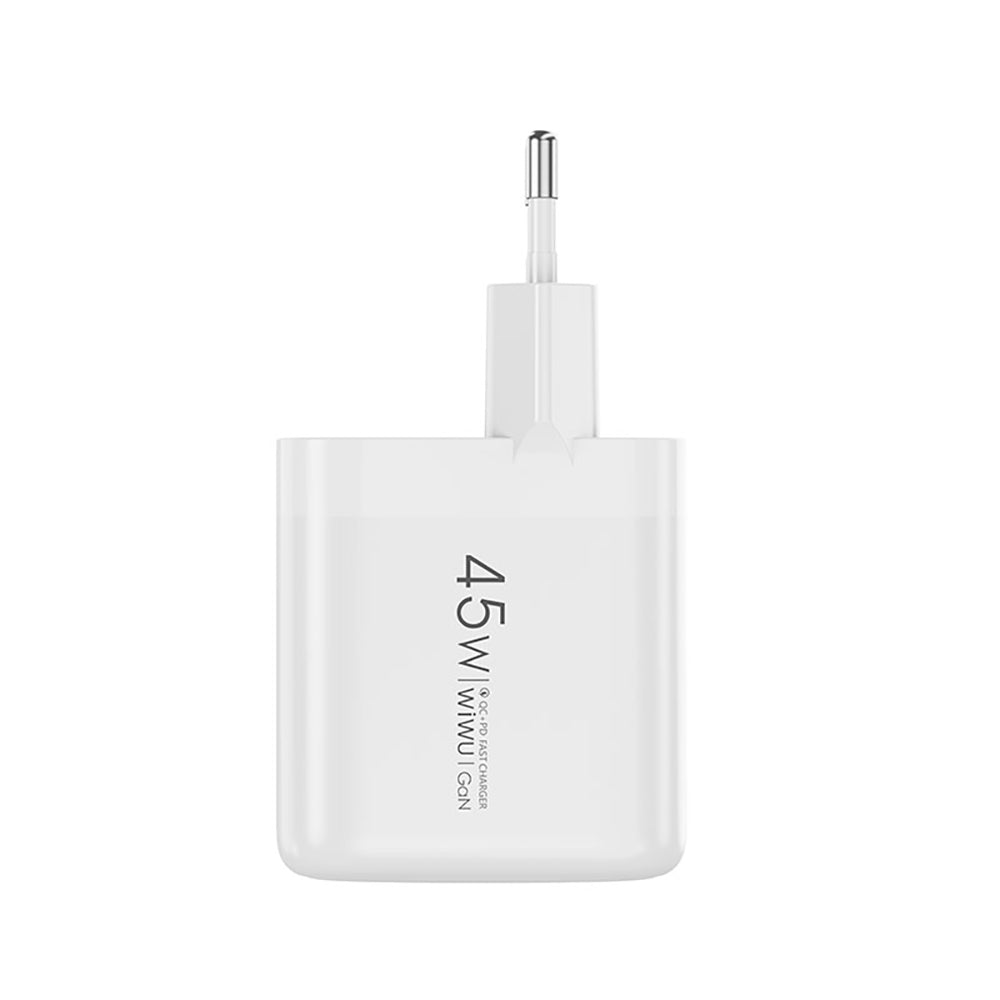 Wiwu Wi-U035 GaN Tech PD Hızlı Şarj Özellikli QC 3.0 Şarj Başlığı 45W Wiwu Wi-U035 GaN Tech PD Hızlı Şarj Özellikli QC 3.0 Şarj Başlığı 45W